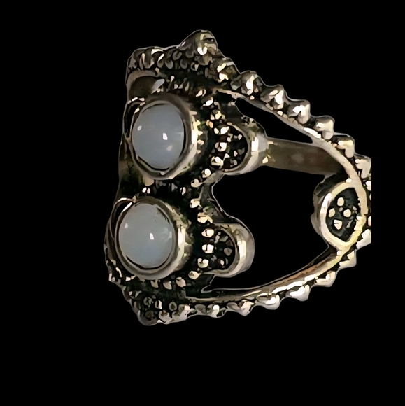 FIRE OPAL TITANIUM FOREVER WEAR SILVER NEW SIZE 6 SPOTLIGHT RING - Picture 3 of 5